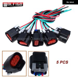 G-M E85 フレックス燃料センサーコネクタピグテール ワイヤー付き ワイヤーなし 燃料組成エタノール 13577394 13577379 13577429 - 5pcs with wire