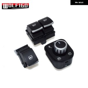 クローム電動パワーウィンドウミラー スイッチセット VW EOS GOLF MK5 MK6 GTI 5K3 959 857 5ND 959 855 5ND 959 565A - 3PCS