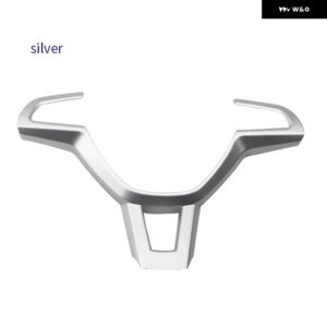 ABS カー ステアリングホイール 装飾 パネル トリム シュコダ オクタビア 2017 ファビア 2016 2017 ラピッド スペースバック 2016 カーアクセサリー - Silver