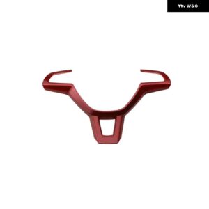 ABS カー ステアリングホイール 装飾 パネル トリム シュコダ オクタビア 2017 ファビア 2016 2017 ラピッド スペースバック 2016 カーアクセサリー - red