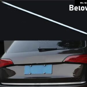 Q5 2009 - 16 カー スタイリング 外装 ステンレス リア トランク スチーマー リッド カバー トリム 1個 - Silver 1pcs A