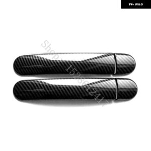 セアト レオン MK2 1P FR キュプラ ABS 光沢ブラック カーアクセサリー ドアハンドル ボウル ドアハンドル カバー カバー トリム - Carbon fiber pattern