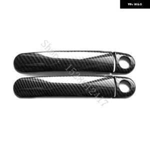 セアト イビサ 2009 - 13~2017 カーアクセサリー ABS ドアハンドル ボウル ドアハンドル カバー カバー トリム - Carbon fiber pattern2