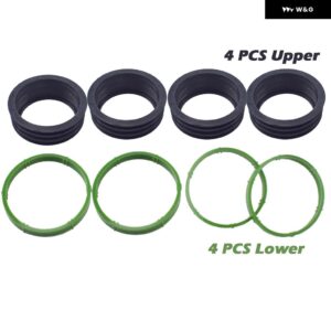 VW ゴルフ 4 5 6 シュコダ オクタビア 1 2 A5 アウディ A3 8L 8P シート 06A133227B エンジン 上部アンダー吸気 マニホールド ハウジング ガスケット - Upper Lower 8PCS