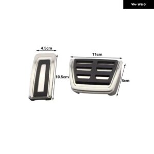 ガスブレーキ ペダルカバー レストペダル フォルクスワーゲン VW TROC TCROSS ティグアン ゴルフ ポロ パサート シュコダ カーアクセサリー - AT Without Rest