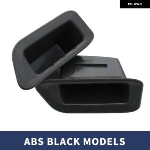 ABS 車用 アームレスト コンテナ ドア 収納 ボックス ハンドル ボックス ケース フォード エコスポーツ 2012 - 2017 アクセサリー - ABS black back 2pcs