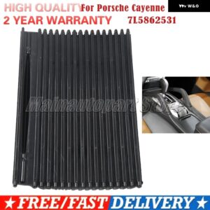7L5862531 フロントセンター コンソール カップ ホルダー ローラー ブラインド カバー ブラック ベージュ ポルシェ カイエン 2003-2010 - black