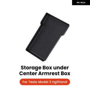 テスラ モデル3 ハイランド 2024 センター コンソール 下 収納 オーガナイザー 内装 収納 ボックス オーガナイザー アクセサリー - Armrest Under box