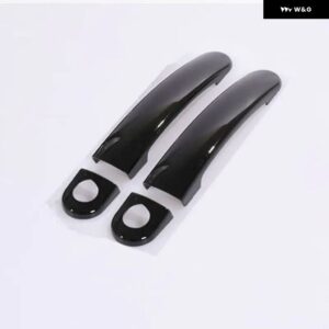 SEAT IBIZA 6J MK4 6L MK3 FR CUPRA 2004-2016 グロスブラッククロームカー ドアハンドル カバー スタイリング アクセサリー ステッカー - model 5