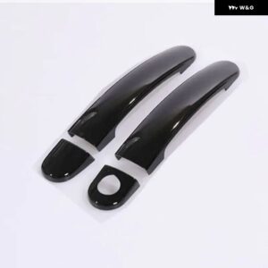 SEAT IBIZA 6J MK4 6L MK3 FR CUPRA 2004-2016 グロスブラッククロームカー ドアハンドル カバー スタイリング アクセサリー ステッカー - model 6