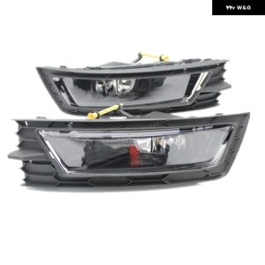 シュコダ ラピッド ラピッド スペースバック 2012 - 17 カー スタイリング フロントハロゲン フォグランプ フォグライト 電球 付き - pair fog lamp grille