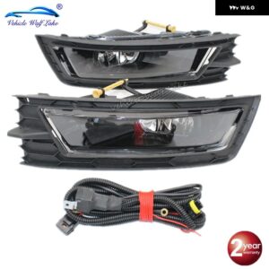 シュコダ ラピッド ラピッド スペースバック 2012 - 17 カー スタイリング フロントハロゲン フォグランプ フォグライト 電球 付き - brown