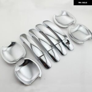 ABSクローム車 ドアハンドル カバー トリム フォード フォーカス 2 3 4 MK2 MK3 MK4オート ステッカー アクセサリー - handle bowl 12pcs