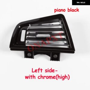 LHD ピアノブラック BMW 5シリーズ F10 F11 F18 520I 525I 528I 530I フロントリア コンソール グリル ダッシュAC エアコン ベント - Left With Chrome