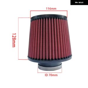 60MM 70MM 76MM エア フィルター ハイフロー コールドエアインテーク 汎用 フィルター 車両用エア フィルター カーアクセサリー - ID 70mm