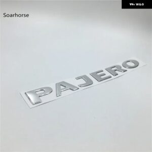 PAJERO ゴールド 3D 文字 リアブート トランク テールゲート エンブレム ネームプレート デカール カーアクセサリー - Silver