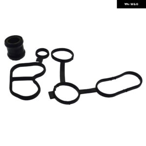 エンジン オイルクーラー ガスケットブッシュセット アウディ A1 A3 VW POLO ゴルフ キャディ ボックス 03F 115 111A 03F903575C 03F121215 01254800 - Full Set 3PCS