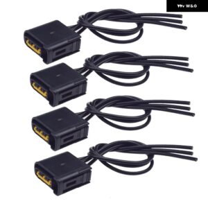 イグニッション コイルコネクタプラグワイヤーピグテール ハーネス 1998-14 スバル 2.0 2.5 3.0レガシィ インプレッサ フォレスター WRX STI EJ205 - 4 PCS with Wire