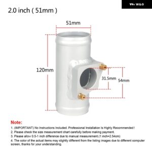 76MM/63MM/51MM エアフローセンサー アダプター インテークメーター マウント ベース エアフロー アダプター トヨタ マツダ 6 スバル スズキ 2インチ /2.5イ - 2.0 Inch (51mm)