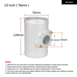76MM/63MM/51MM エアフローセンサー アダプター インテークメーター マウント ベース エアフロー アダプター トヨタ マツダ 6 スバル スズキ 2インチ /2.5イ - 3.0 Inch (76mm)