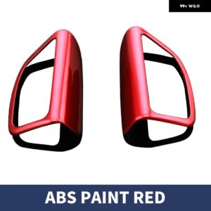 カー オーディオ スピーカー トリム ツイーターデコレーション ステッカー フォード フォーカス 3 4 MK3 MK4 2012 - 2017 アクセサリー - ABS-paint-red