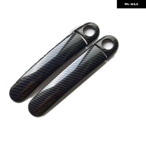 SEAT LEON MK1 1M 1999 - 04 クロームカーボン車 ドアハンドル カバー カーアクセサリー スタイリング ステッカー - model 5