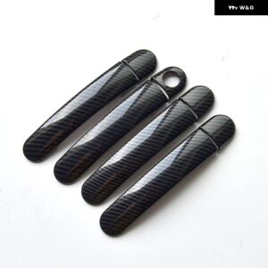 SEAT LEON MK1 1M 1999 - 04 クロームカーボン車 ドアハンドル カバー カーアクセサリー スタイリング ステッカー - model 1