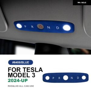 テスラ モデル3 ハイランド 2024 モデルY ジュニパー 2025 イタリアントップ スエード 読書灯 フレーム トリム ステッカー アクセサリー - 6408 Highland