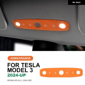 テスラ モデル3 ハイランド 2024 モデルY ジュニパー 2025 イタリアントップ スエード 読書灯 フレーム トリム ステッカー アクセサリー - 2969 Highland