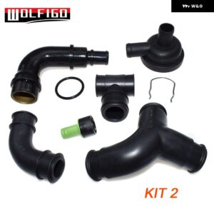 エンジン クランクケース ブリーザー ホース VW ゴルフ J-ETTA MK4 アウディ A3 TT 1.8T 06A103247 035103245A 06A103213F 058133785B - Kit 2