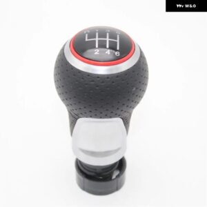 アウディ A1 2011 - 18 車 5/6スピード 12MM 挿入穴 ギアスティック シフト レベル ノブ レザー カバー - 6 Spped5