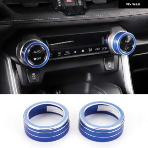 トヨタ RAV4 2019 - 24 RAV 4 XA50 ハイブリッドカー エアコン スイッチノブリングカバー インテリア アクセサリー - blue