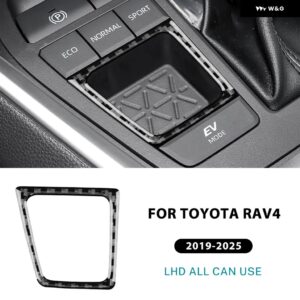 トヨタ RAV4 XA50 2019 - 24 2025 LHD RHD カーパートナーストレージ ボックス パネル リアルソフトカーボン ステッカー - For LHD Black Carbon