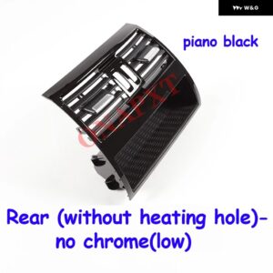 LHD BMW 5シリーズ F10 F11 F18 フロント エアコン ACベント アウトレット グリル パネル カバー カーボン ピアノブラック クロームなし - piano-rear No hole