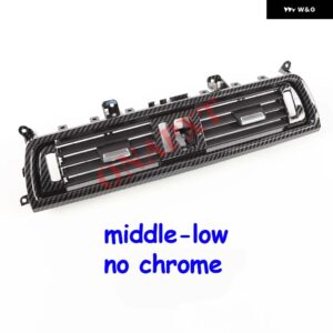LHD BMW 5シリーズ F10 F11 F18 フロント エアコン ACベント アウトレット グリル パネル カバー カーボン ピアノブラック クロームなし - carbon fiber--centre