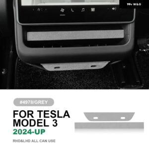 イタリアントップスエード リアエア アウトレット トリム パネル ステッカー テスラ モデル3 ハイランド 2024年以降 装飾 車内アクセサリー - 4978 Highland