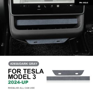 イタリアントップスエード リアエア アウトレット トリム パネル ステッカー テスラ モデル3 ハイランド 2024年以降 装飾 車内アクセサリー - 2938 Highland