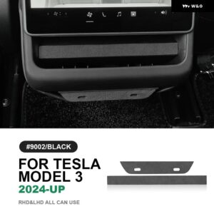 イタリアントップスエード リアエア アウトレット トリム パネル ステッカー テスラ モデル3 ハイランド 2024年以降 装飾 車内アクセサリー - 9002 Highland