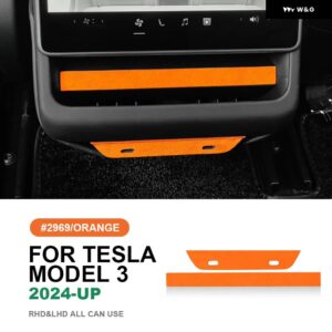 イタリアントップスエード リアエア アウトレット トリム パネル ステッカー テスラ モデル3 ハイランド 2024年以降 装飾 車内アクセサリー - 2969 Highland