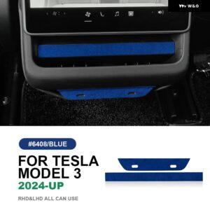 イタリアントップスエード リアエア アウトレット トリム パネル ステッカー テスラ モデル3 ハイランド 2024年以降 装飾 車内アクセサリー - 6408 Highland