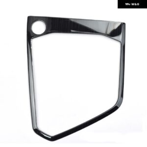 カー スタイリング ステンレス カバー ステッカー ギア シフト パネル インテリア トリム モールディング フォルクスワーゲン - black