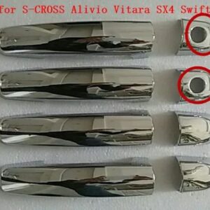 カーアクセサリー ABSクローム 車 ドアハンドル ボウルカバー トリム ドアハンドル トリム スズキ S-CROSS アリビオ ビターラ SX4 スイフト - 3