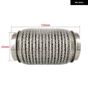 ステンレス SUS304 排気フレックス パイプ チューブ フレックスカプラー インターロック付き 超フレキシブル 51X150MM 63X100MM 63X150MM 76X100MM - 63X150mm