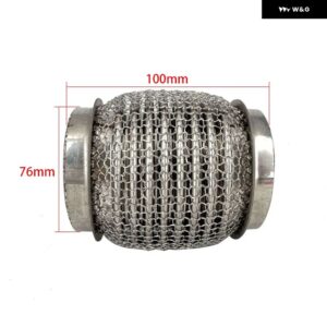 ステンレス SUS304 排気フレックス パイプ チューブ フレックスカプラー インターロック付き 超フレキシブル 51X150MM 63X100MM 63X150MM 76X100MM - 76X100mm