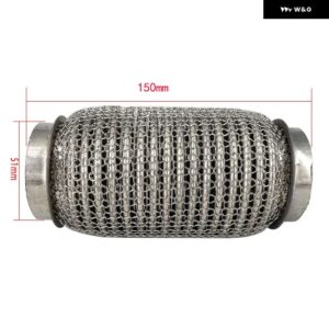 ステンレス SUS304 排気フレックス パイプ チューブ フレックスカプラー インターロック付き 超フレキシブル 51X150MM 63X100MM 63X150MM 76X100MM - 51X150mm