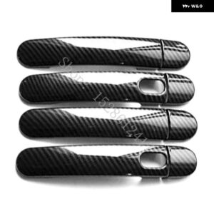 セアト アルテア 2004 2005 2006~2015 ABS 光沢ブラック カーアクセサリー ドアハンドル ボウル ドアハンドル カバー カバー トリム - Carbon fiber pattern8