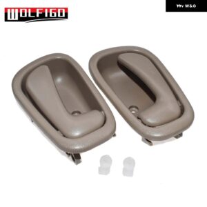 タンベージュ インナー インサイド ドアハンドル フロント リア 左 右 トヨタ カローラ ジオ プリズム 1998 1999 00 01 02 6920602050E 69205-02050 - Pair