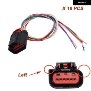 6ピン/ウェイメスアクセルペダルポジションセンサースロットルペダルコネクタプラグ ハーネス FORD G-M 1438153-5 - Left 10 PCS