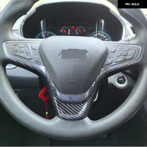 シボレー エクイノックス 2017-2023 ABS ステアリングホイール ボタン フレーム カバー トリム インテリア カーアクセサリー - ABS carbon fibre