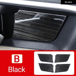 トヨタ RAV4 XA50 2019 - 24 RAV 4 ハイブリッド車 インナードアボウル ハンドル フレーム トリム カバー ステッカー アクセサリー - B Black 4pcs